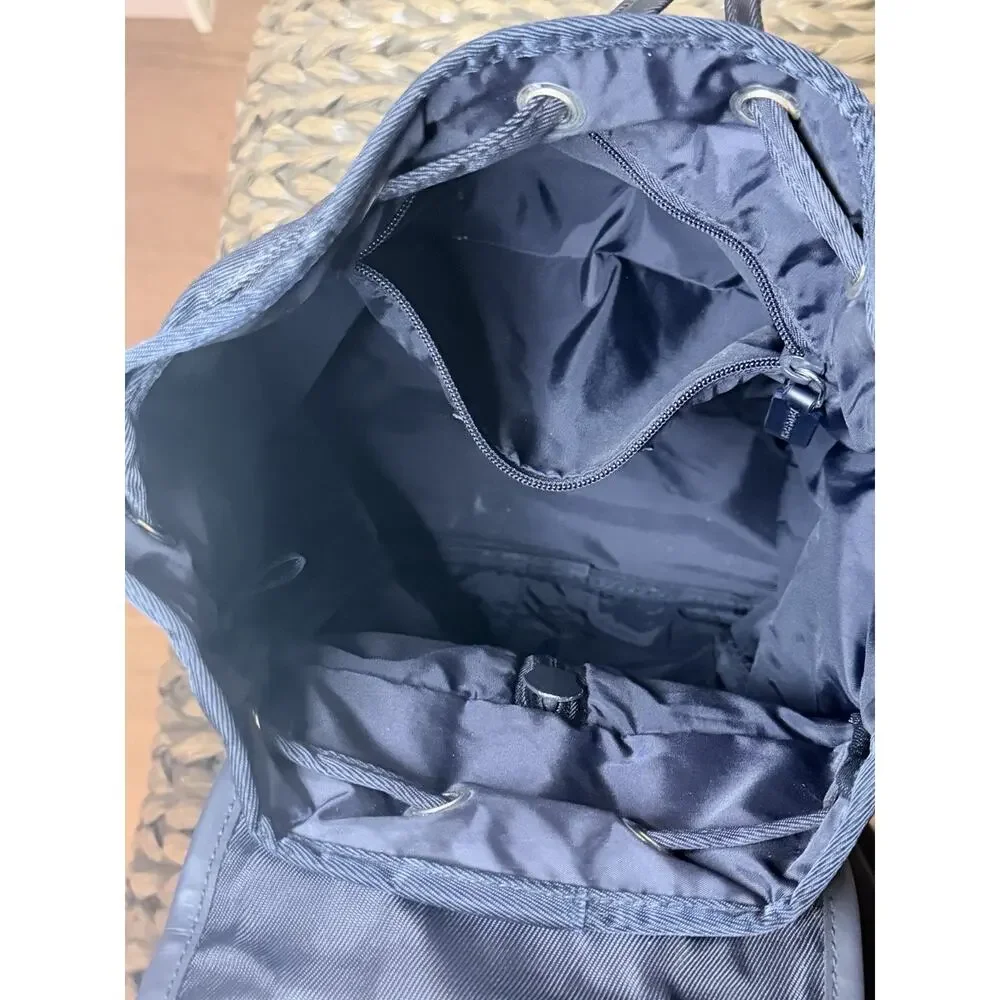 90s Vtg Polo Sport Ralph Lauren Blue Drawstring Backpack Adjustable Straps Y2K